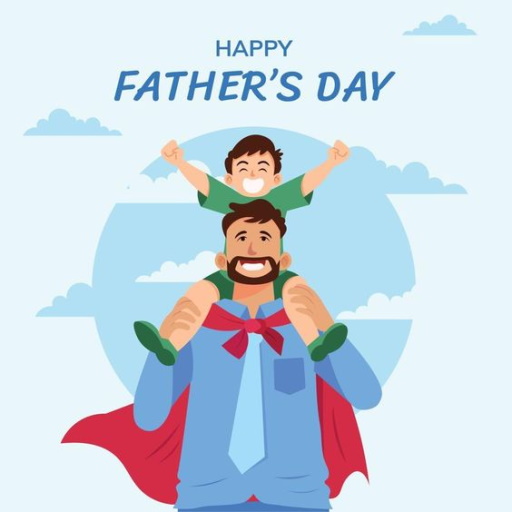 Día del padre. Tarjetas logo
