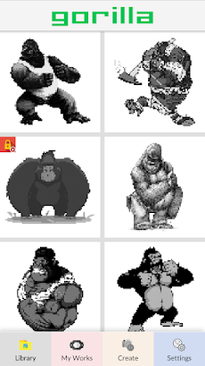 Gorilla Pixel Artのおすすめ画像5