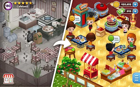 レストランゲーム - Cafeland