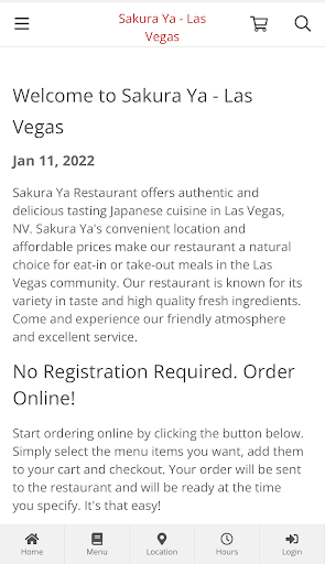 Android application Sakura Ya - Las Vegas screenshort
