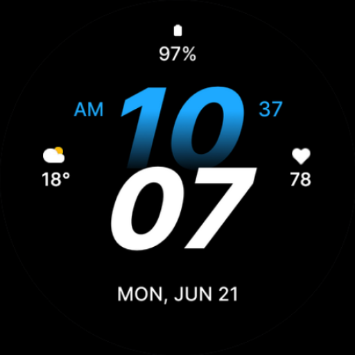 Simply Black Watch Face logo