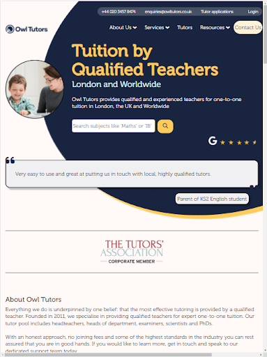 Owl Tutors Screen 3