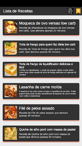 Android application Comida Caseira screenshort