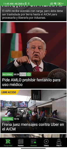Android application REFORMA screenshort
