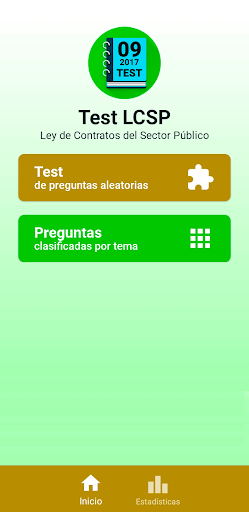 Android application Tests Ley 9/2017 (LCSP) screenshort