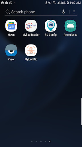 Android application Mykad Biometric screenshort