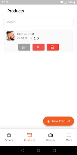 Android application Saloont Vendor screenshort