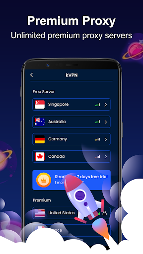 kVPN - Proxy Servers Master Screen 3