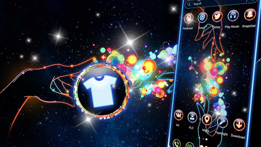 Neon Magical Hand Theme Screen 2
