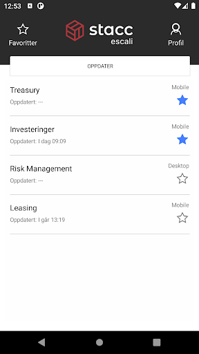 Android application Escali Reports screenshort