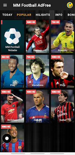 Android application MM Football Blue screenshort
