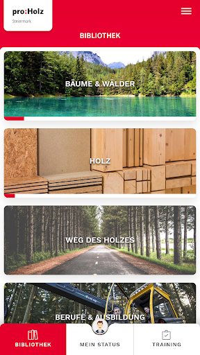 App ins Holz Screen 2