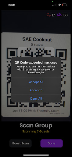 CLIQInvite Screen 2