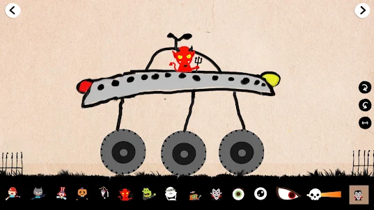 Labo萬聖節汽車兒童遊戲-兒童警車卡車繪畫塗鴉賽車遊戲
