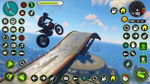 Android application Mega Ramp Moto Stunt Bike Game screenshort