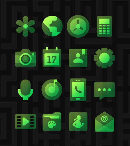 Screenshot of Midori Green - Icon Pack