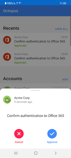 Octopus Authenticator Screen 2