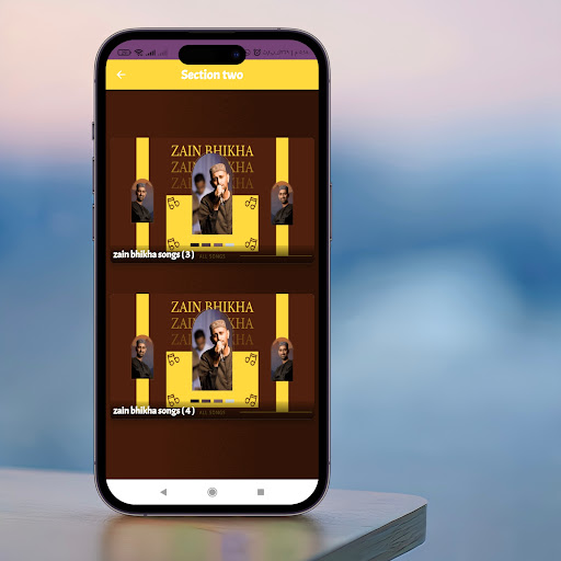 Android application zain bhikha songs screenshort