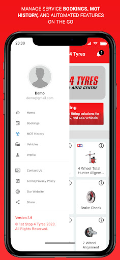 1st Stop 4 Tyres Screen 2