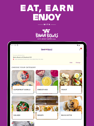 Screenshot of Bahia Bowls