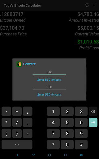 Tuga's Bitcoin Calculator 3