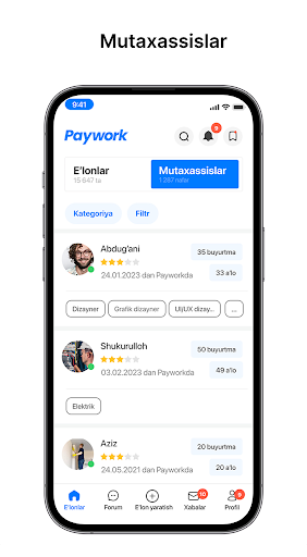 Paywork Screen 2