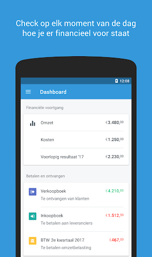 Android application MoneyMonk - Online boekhouden screenshort