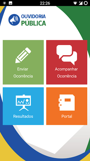 Android application Ouvidoria Pública screenshort