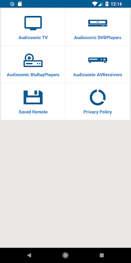 Android application Audiosonic Universal Remote screenshort