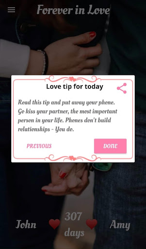 Android application Forever in Love - Reminder screenshort