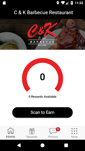 Android application C K Barbecue Rewards screenshort