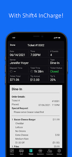 Screenshot of Shift4 InCharge