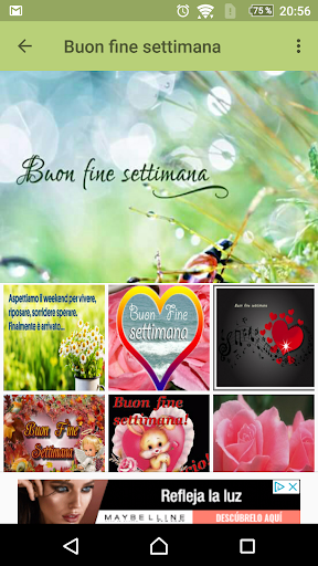 Android application Buon fine settimana screenshort