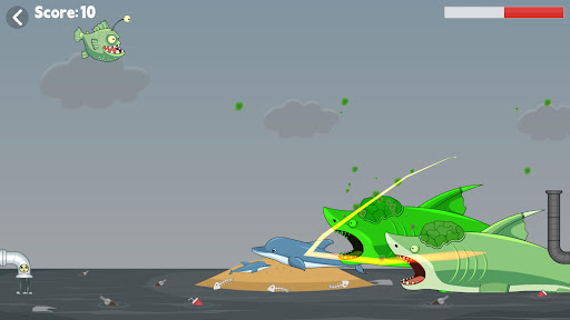 Android application Cut Zombie Fish screenshort
