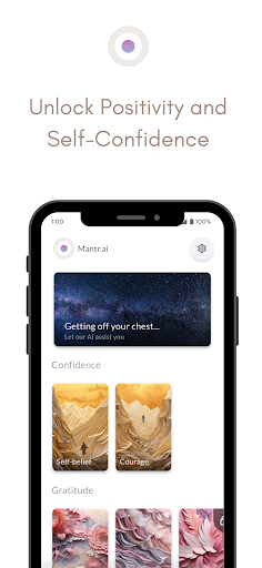 Android application Mantr.ai: Mindful Affirmations screenshort