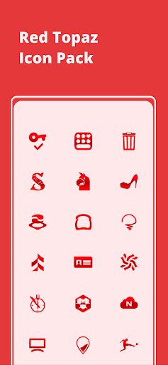 Android application Red Topaz - Icon Pack screenshort
