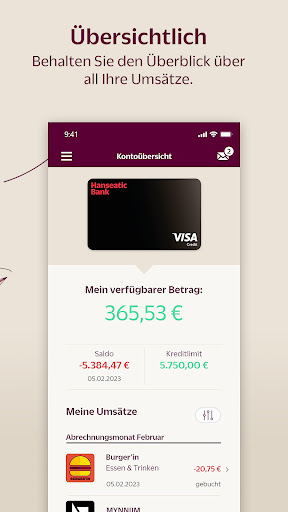 Hanseatic Bank Mobile Screen 3