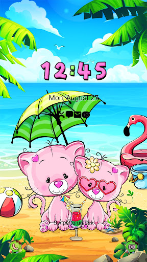 Happy Summer Cat - Wallpaper Screen 2