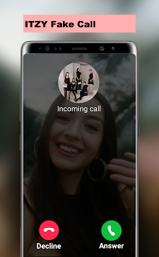 Android application ITZY Fake Call screenshort