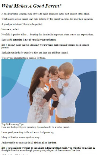 Good Parent Guide Screen 2