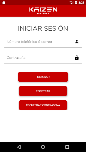 Android application Kaizen Motors screenshort
