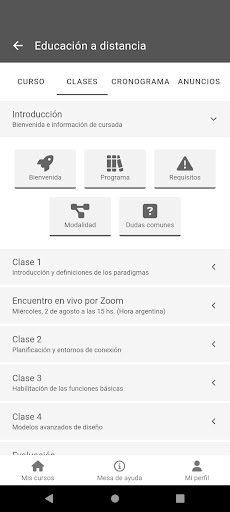 iCursos Screen 3