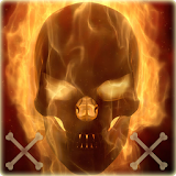 Flaming Skull Theme Skull Fire icon