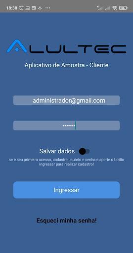 Android application Alultec Muestra Cliente screenshort