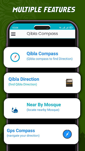 Qibla, GPS Compass Direction Screen 2