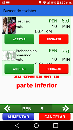 Tatataxi Cliente Screen 2