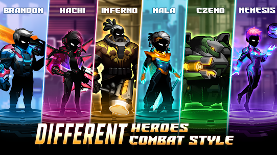Cyber Fighters Legends of Stickman MOD APK (MOD, Unlimited Money) free on android 2