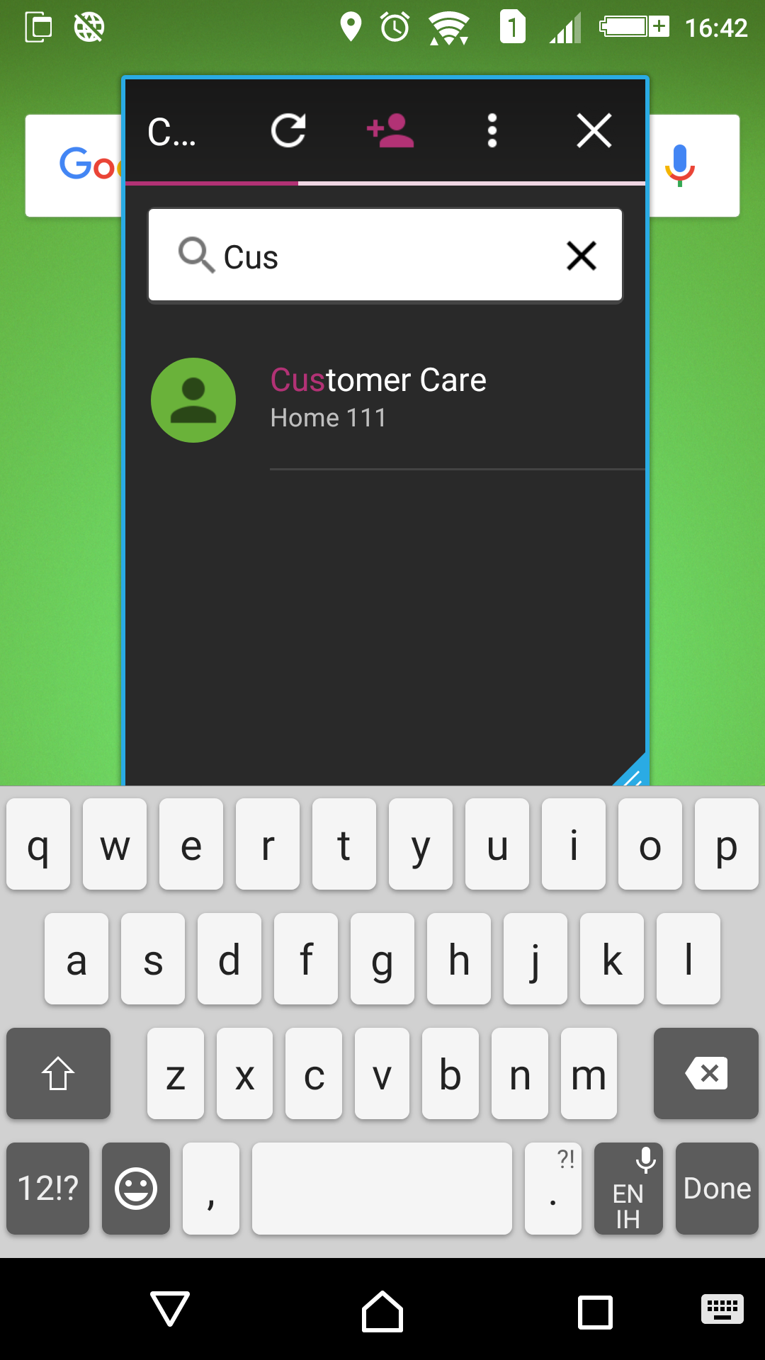 Android application Phone Small App screenshort