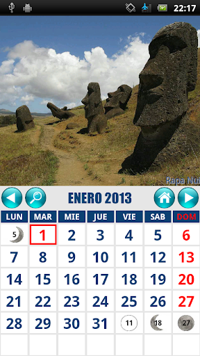 Android application CalendarioCL screenshort