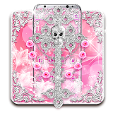 Silver Cross Skull Theme icon